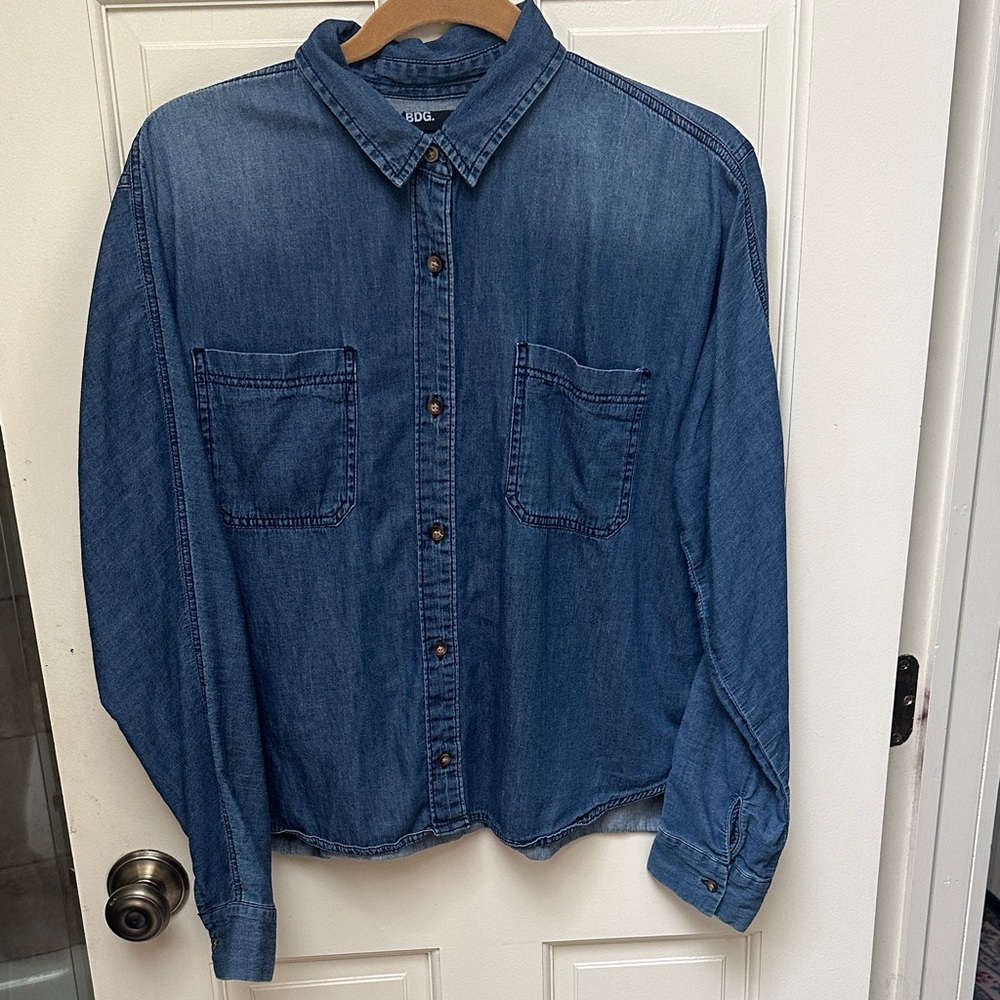 BDG Blue Button Down Shirt